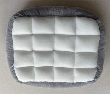 Mikrofaser Bettchen eckig ca. 53 x 43 cm silbergrau